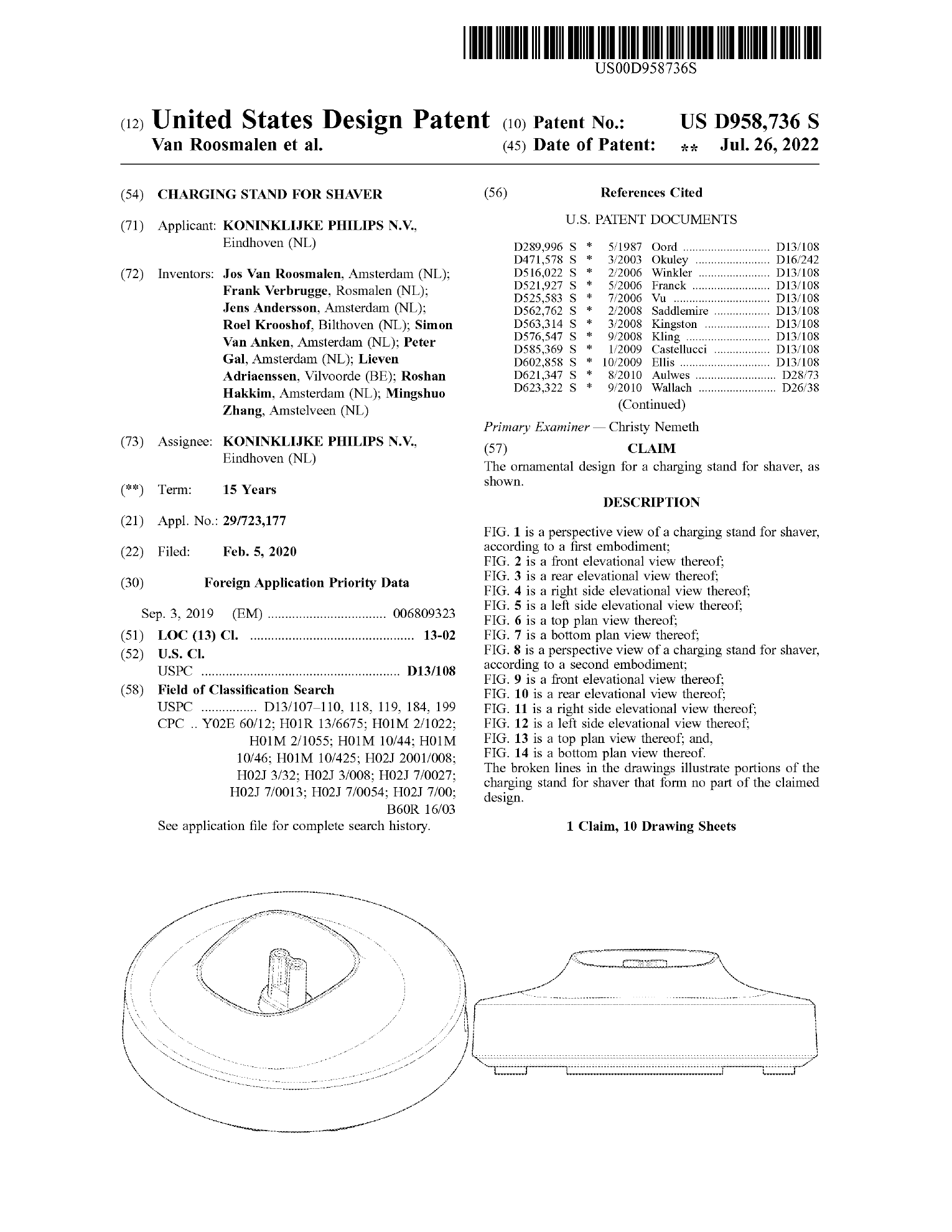 USD958736S1 Sheet 1 charging stand