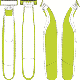 Pantone 382 C lime green on razor sides/neck/blade Pantone 382 C lime green on razor sides/neck/blade